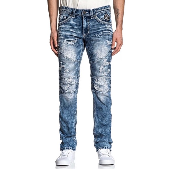 AFFLICTION Men Denim Jeans GAGE RELENT FLETCH Embr - Picture 2 of 9